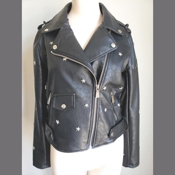 Romeo & Juliet Couture Faux Leather Moto Jacket - Picture 3 of 14
